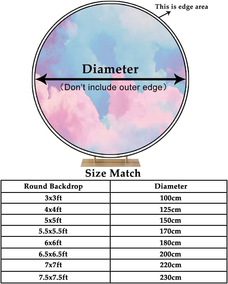 Leyiyi 5.5x5.5ft Basketball Round Backdrop Cover Black Basketball Round Backdrop Basketball Match Sports Theme Circle Photography Background for Boys Baby Shower Newborn Gender Reveal Party Decor